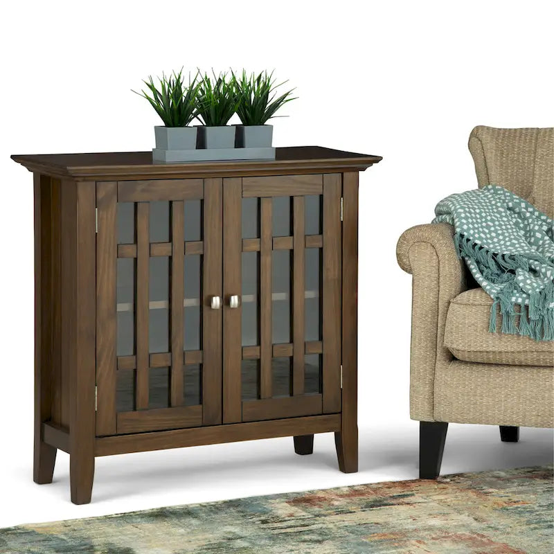 WYNDENHALL Halifax SOLID WOOD 37 inch Wide Transitional Medium Storage Cabinet - 37w x 17d x 36 h