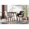 Dining Chairs Set of 2, PU Leather, Bentwood Legs