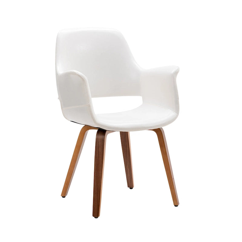 Dining Chairs Set of 2, PU Leather, Bentwood Legs