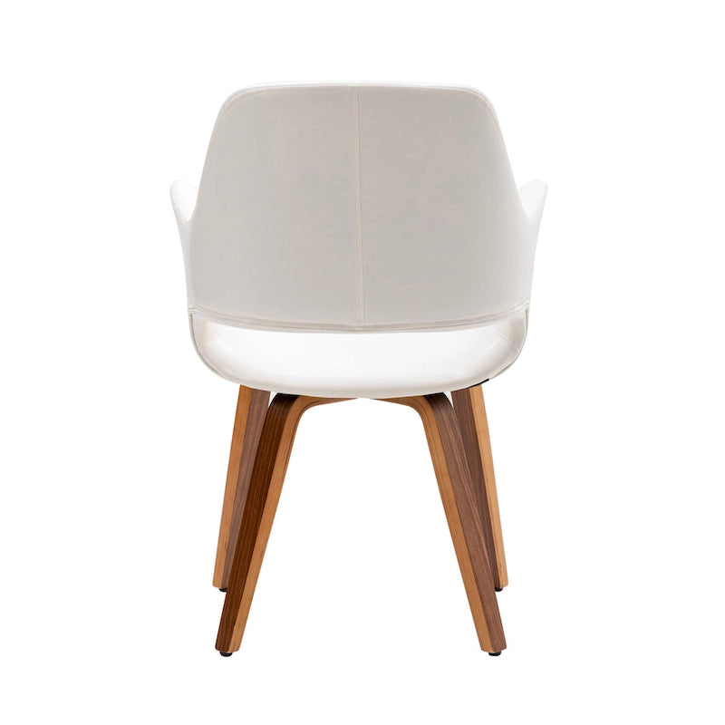 Dining Chairs Set of 2, PU Leather, Bentwood Legs