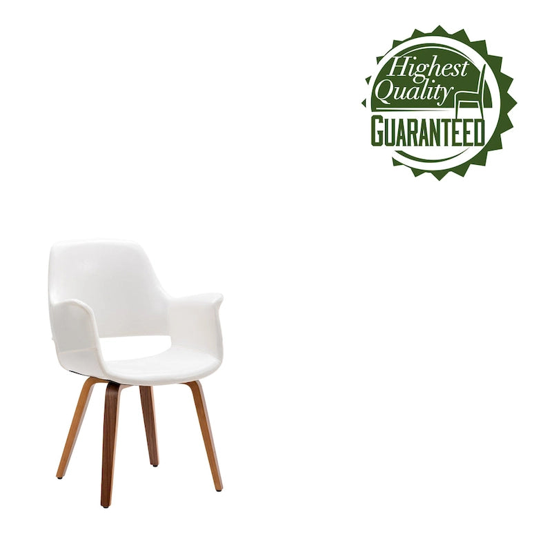 Dining Chairs Set of 2, PU Leather, Bentwood Legs