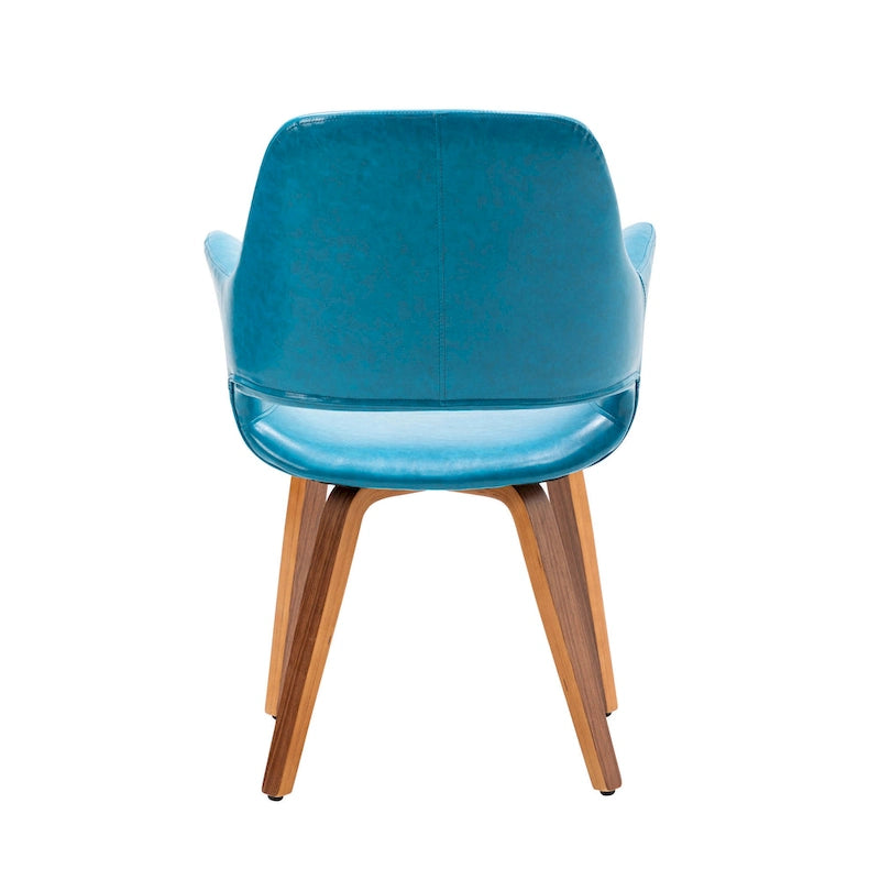 Dining Chairs Set of 2, PU Leather, Bentwood Legs