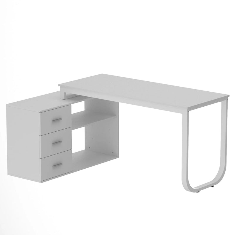Timechee 55-inch L Shaped Office Computer Desk w/ Drawers