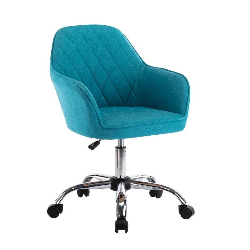 Porthos Home Noa Home Office Desk Chair, Fabric And Roller Wheels