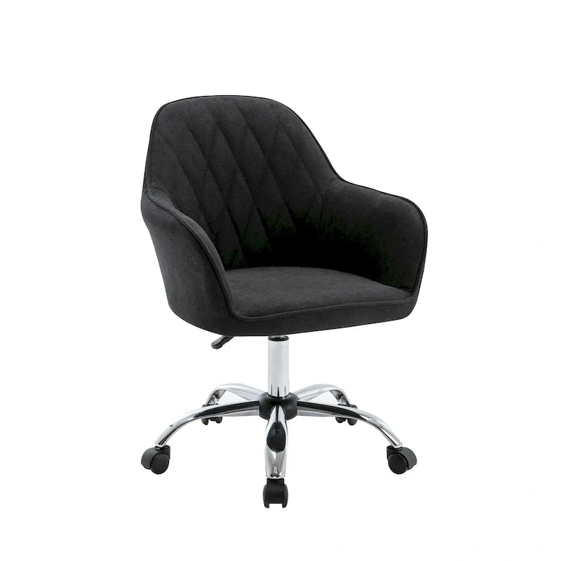 Porthos Home Noa Home Office Desk Chair, Fabric And Roller Wheels