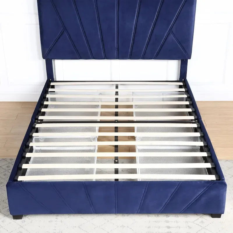 Rhiv Art Deco Upholstered 4-drawer Storage Bed by Furniture of America