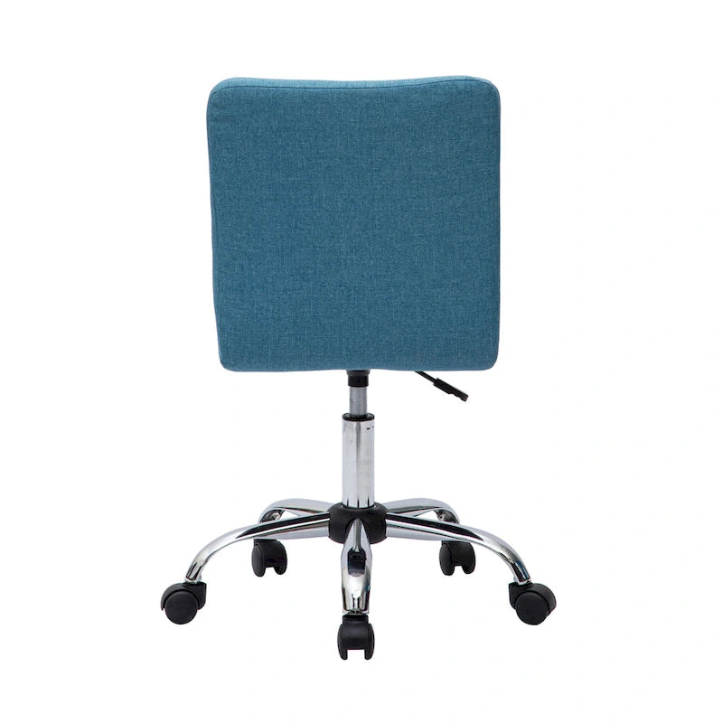 Tufted Fabric Office Chairwith Metal Base