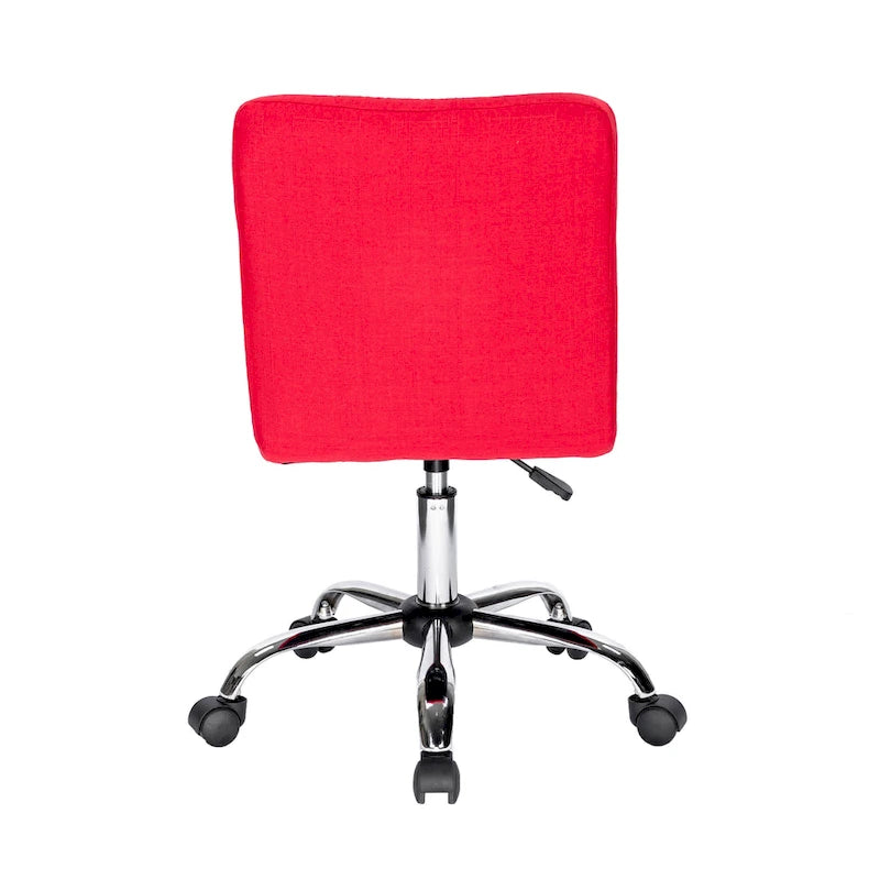 Tufted Fabric Office Chairwith Metal Base