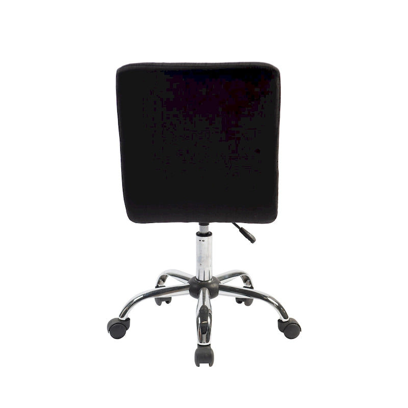 Tufted Fabric Office Chairwith Metal Base