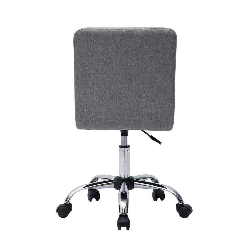 Tufted Fabric Office Chairwith Metal Base