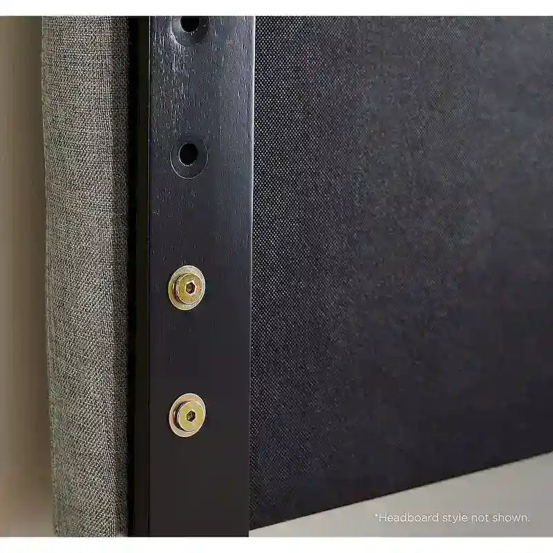 Modern Queen Size Black Wooden Headboard
