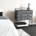 Dresser Table Storage Organizer with 8 Drawers and Shoe Shelf