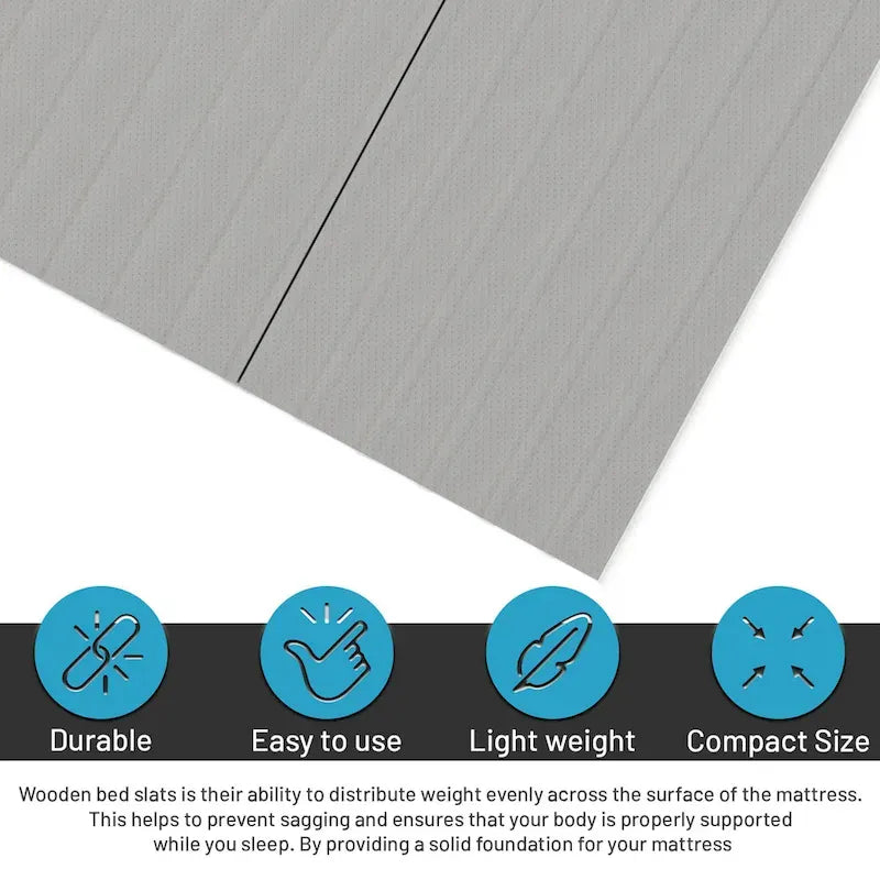 0.75 Vertical Standard Mattress Support Wooden Slats with Cover.