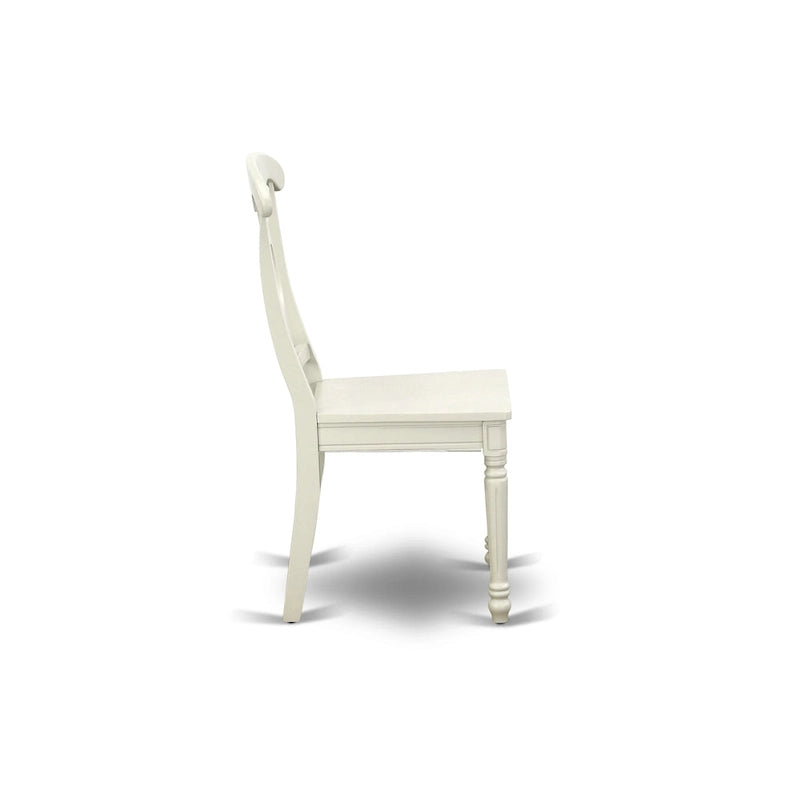 East West Furniture Dining Set- a Rectangle Dining Table and Kitchen Chairs, Linen White (Pieces Option)