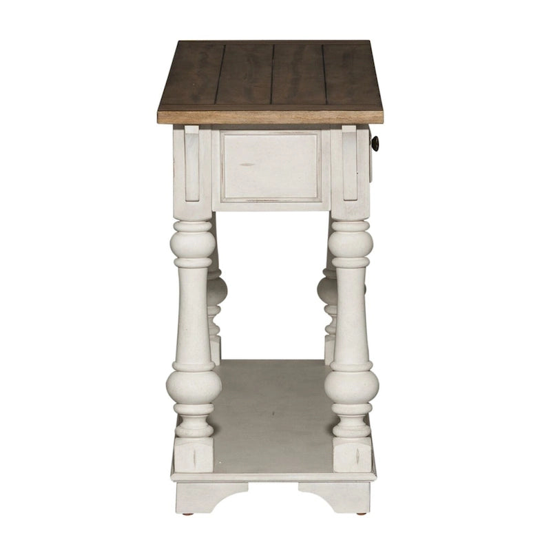 Morgan Creek Antique White Wire Brushed Tobacco Accents Sofa Table