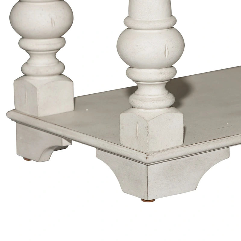 Morgan Creek Antique White Wire Brushed Tobacco Accents Sofa Table
