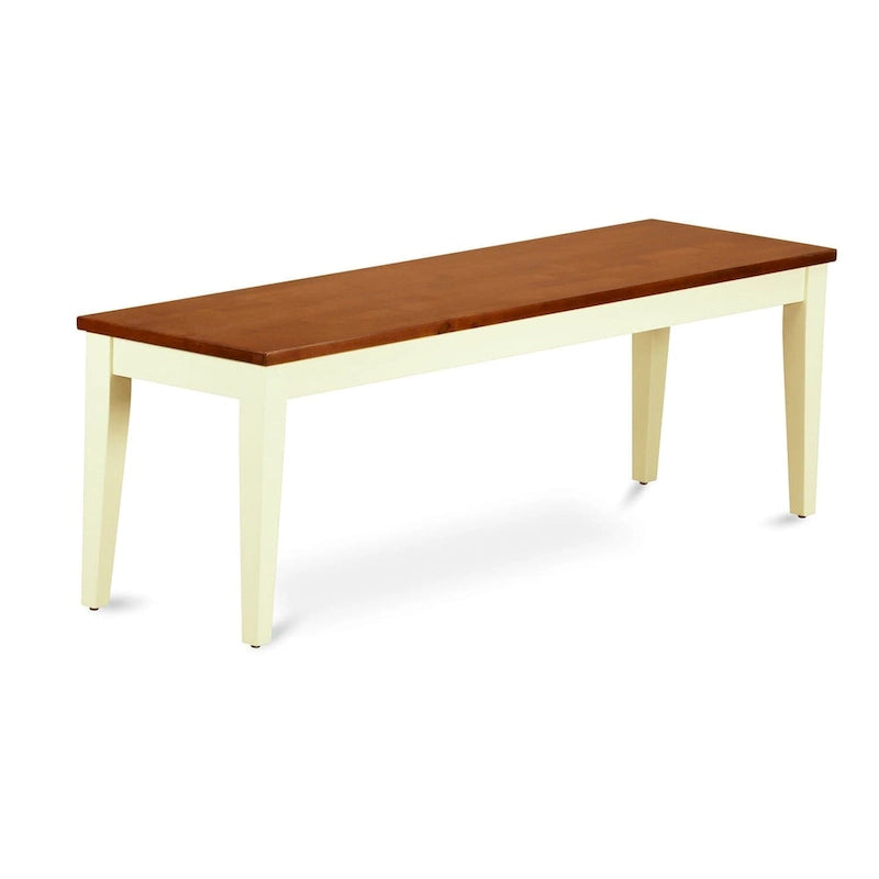 East West Furniture Dining Table Set Contains a Rectangle Kitchen Table and Dining Chairs with a Bench (Finish Color Options)