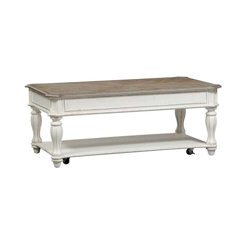 Magnolia Manor Antique White Lift Top Cocktail Table