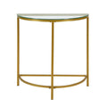 Carolina Living Fenice Demilune Console Table - Gold