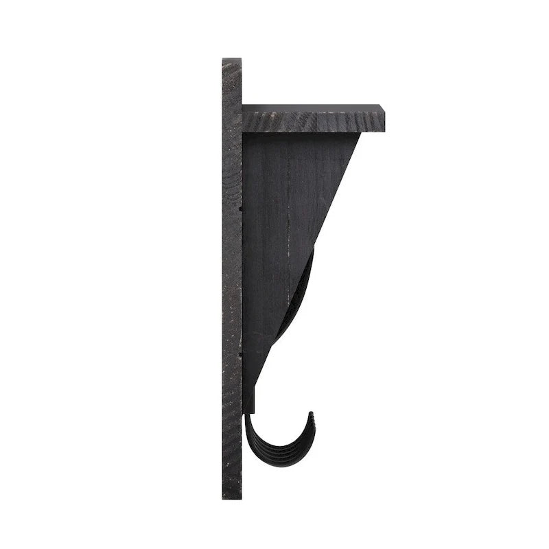 Wall Mounted Storage Rack with Upper Shelf and Storage Hooks