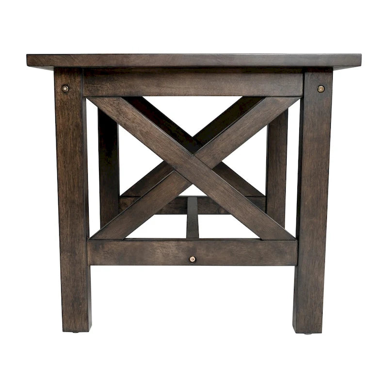 Classic Solid Wood Farmhouse End Table