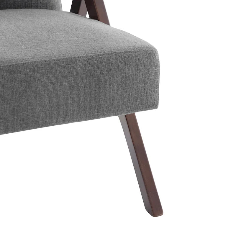 HUIMO Mid Century Modern Armchair Grey /Blue/ White Upholstered Accent Chair for Living Room, Bedroom