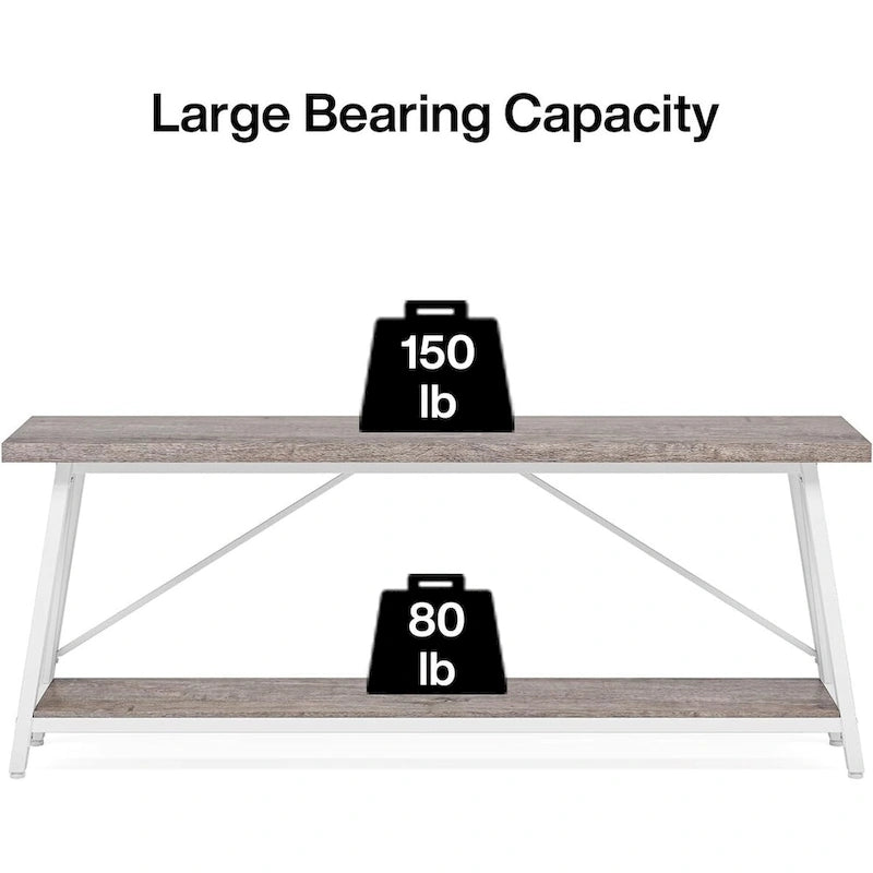 Industrial Wood Console Sofa Table for Entryway Hallway