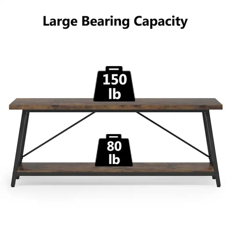 Industrial Wood Console Sofa Table for Entryway Hallway
