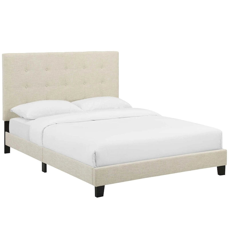 Copper Grove Bienhoa Queen Button-tufted Upholstered Platform Bed