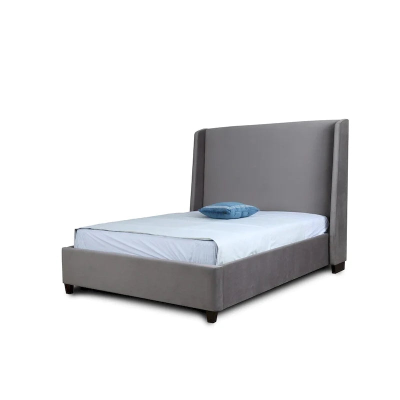 Ceets Sleek and Modern Velvet Upholstered Parlay Bed Frame