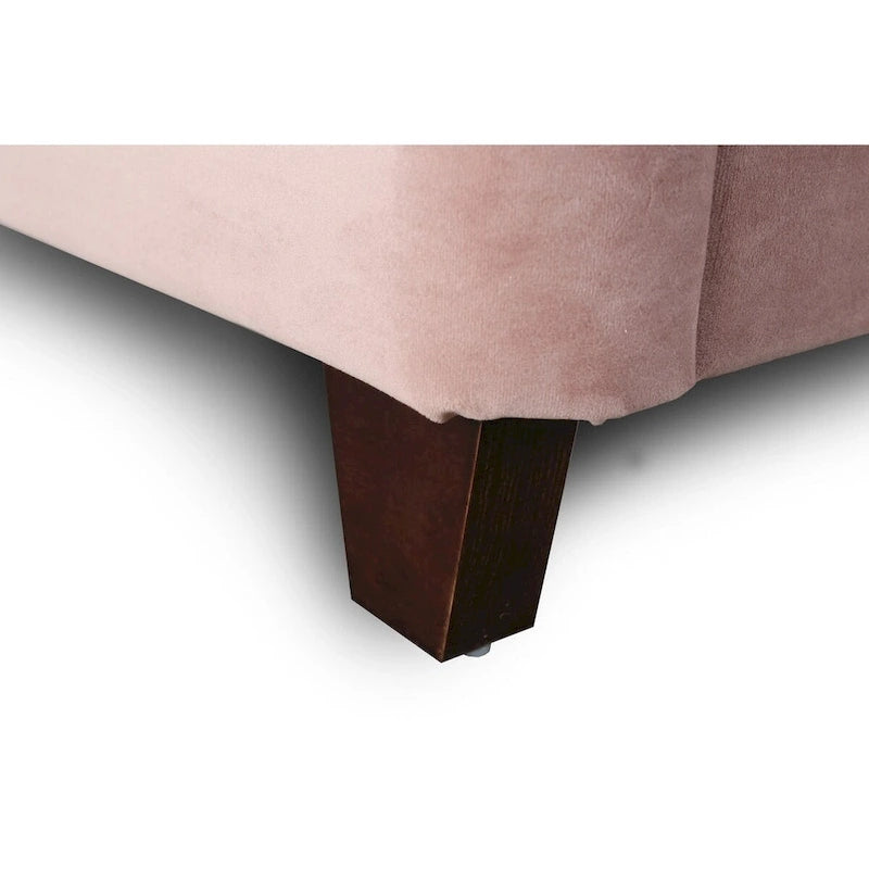 Ceets Sleek and Modern Velvet Upholstered Parlay Bed Frame