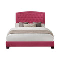 Chase Pink Fabric Upholstered Tufted Bed
