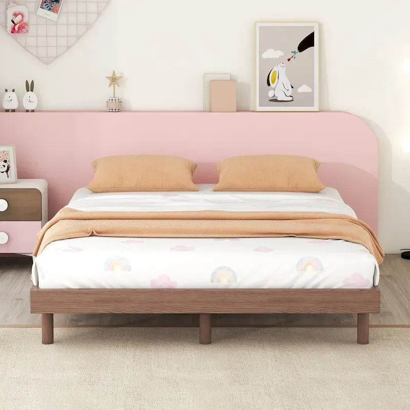 Nestfair Modern Design Full Floating Platform Bed Frame