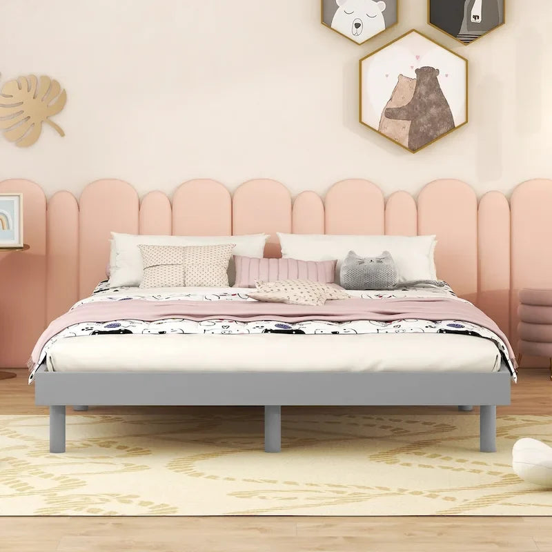 Nestfair Modern Design Full Floating Platform Bed Frame