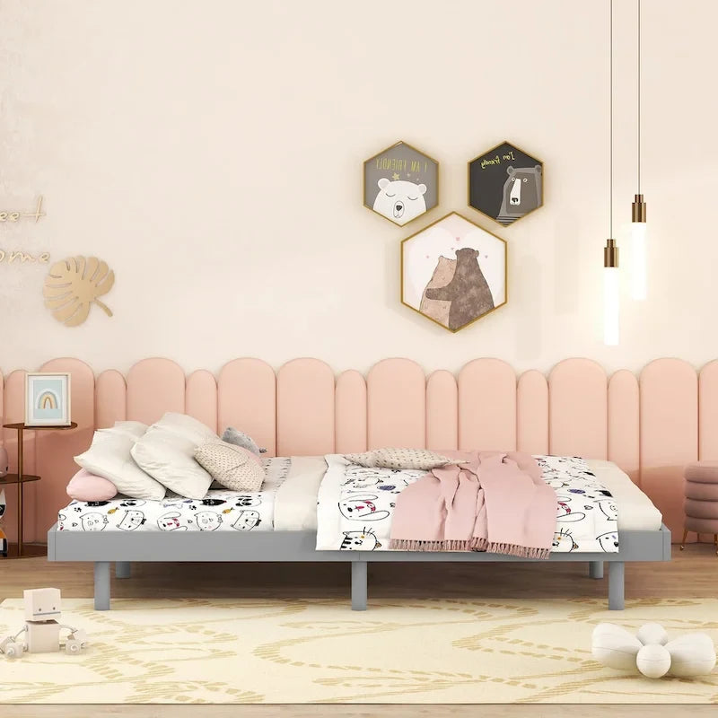Nestfair Modern Design Full Floating Platform Bed Frame