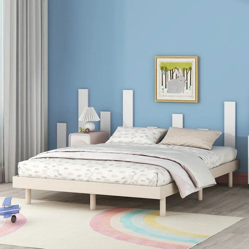 Nestfair Modern Design Full Floating Platform Bed Frame