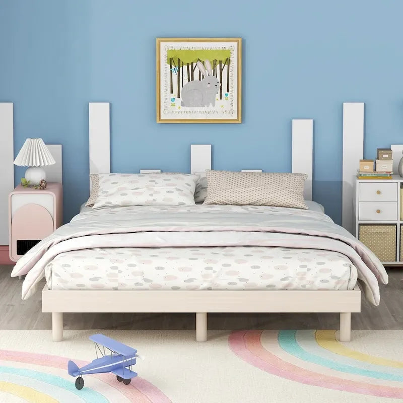 Nestfair Modern Design Full Floating Platform Bed Frame