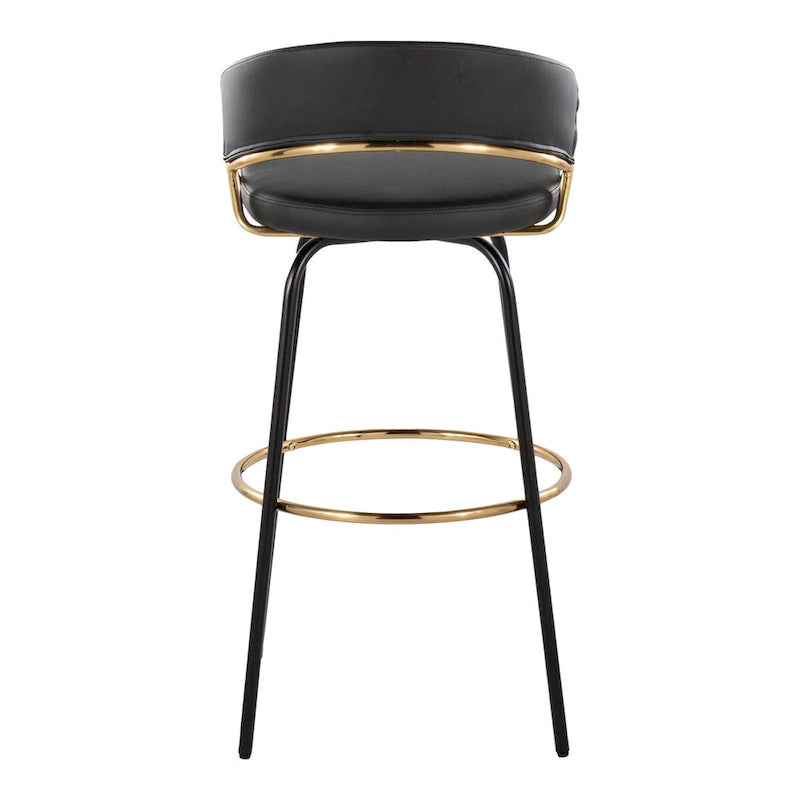 Fixed-Height Bar Stool with Metal Legs (Set of 2)