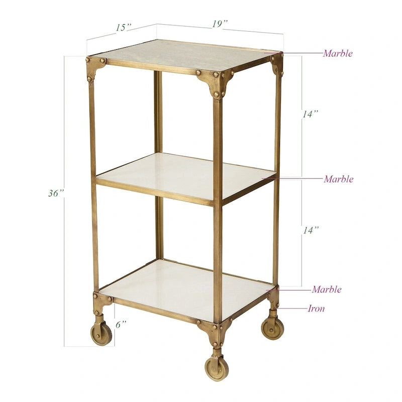 Hip vintage Bronze Side Table