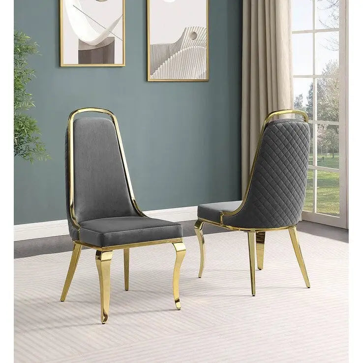 Best Quality Furniture D312/3-SC310-7 Dining Set with 79 White Marble Top