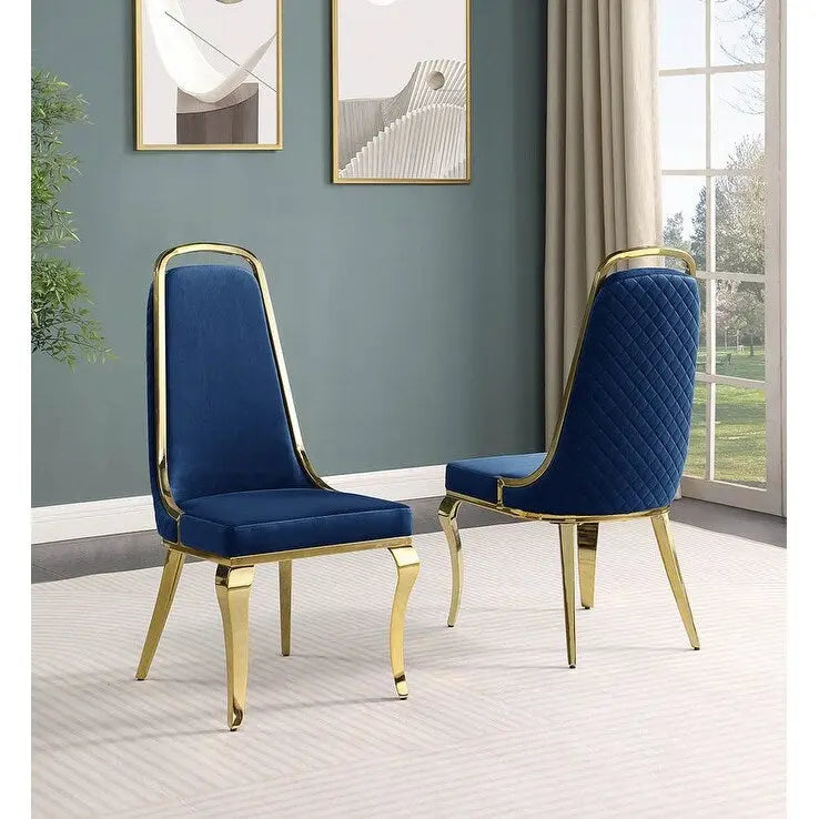 Best Quality Furniture D312/3-SC310-7 Dining Set with 79 White Marble Top