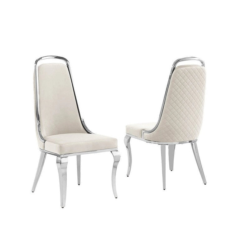 Best Quality Furniture D312/3-SC310-7 Dining Set with 79 White Marble Top