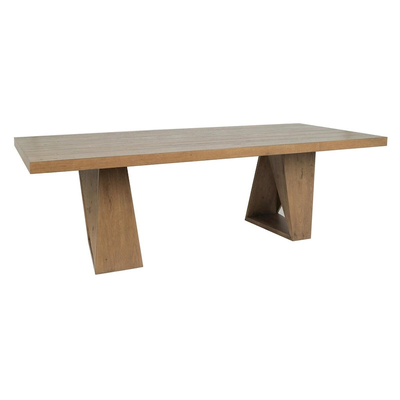 Reclaimed Oak Transitional Style Dining Table (Natural Finish)