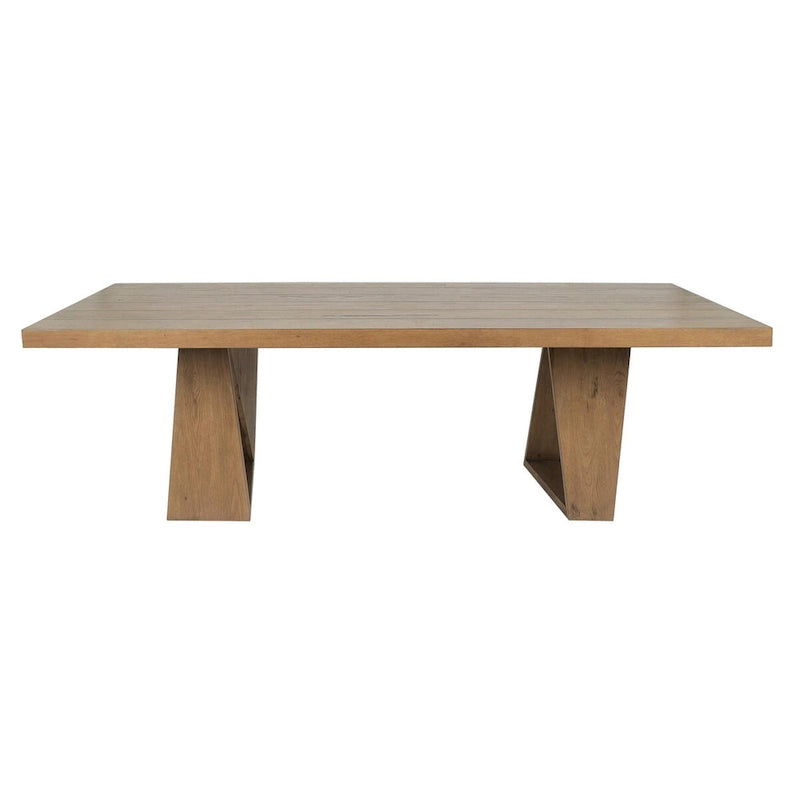 Reclaimed Oak Transitional Style Dining Table (Natural Finish)