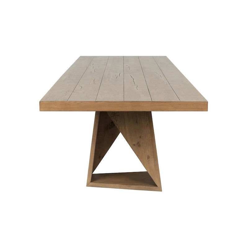 Reclaimed Oak Transitional Style Dining Table (Natural Finish)