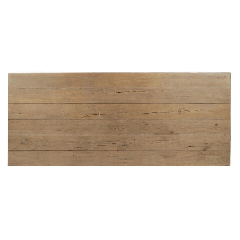 Reclaimed Oak Transitional Style Dining Table (Natural Finish)