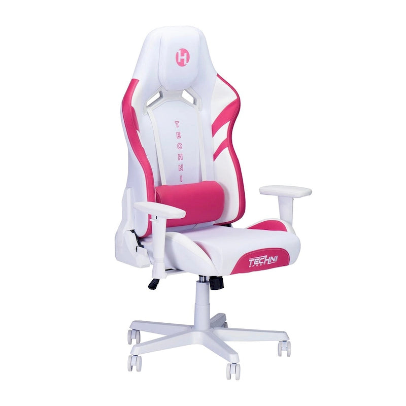 Gaming Chair With Built-In Headrest Pillow