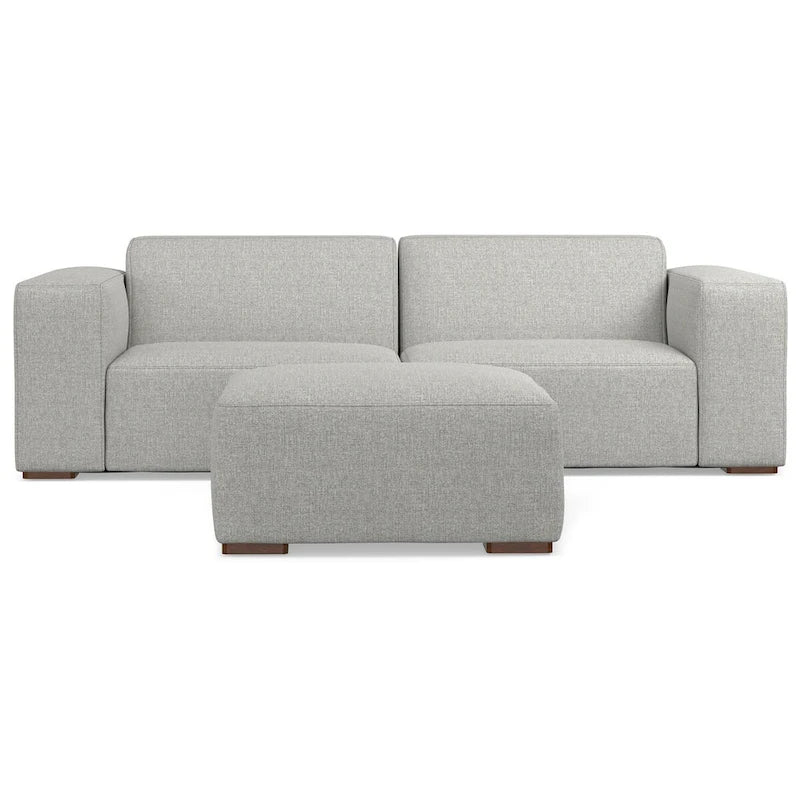 WYNDENHALL Biggs 2-Sitzer Modulsofa und Hocker-Set