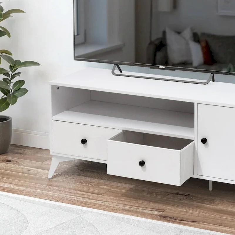 TV Stand Console Table RGB LED Light Cabinet Open Media Storage Gaming Entertainment Center - 47.24 L x 15.74 W x 20.47 H