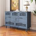 7 Drawer Cabinet, With Black Metal Handles